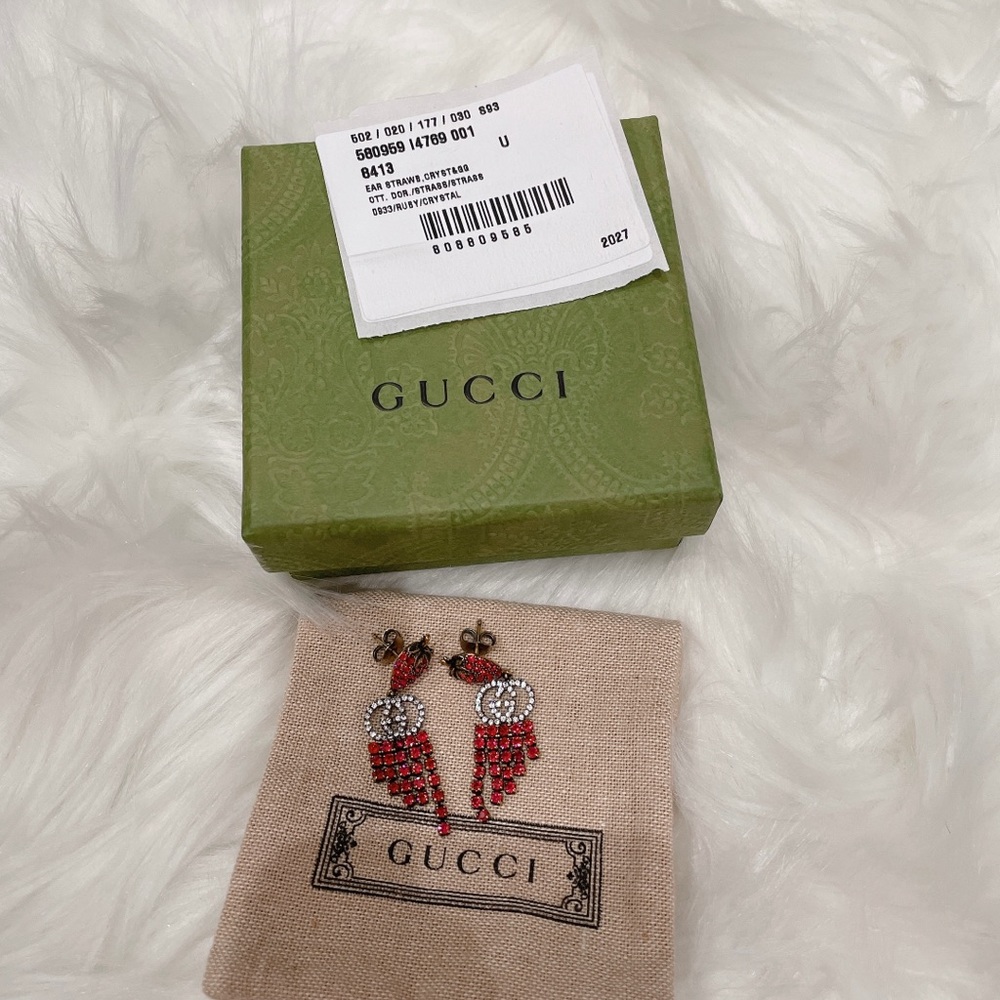 Gucci GG strawberry earrings